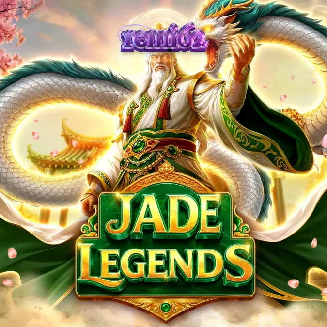 Pemandangan visual slot Jade Legends dengan nuansa emas dan naga mistis.